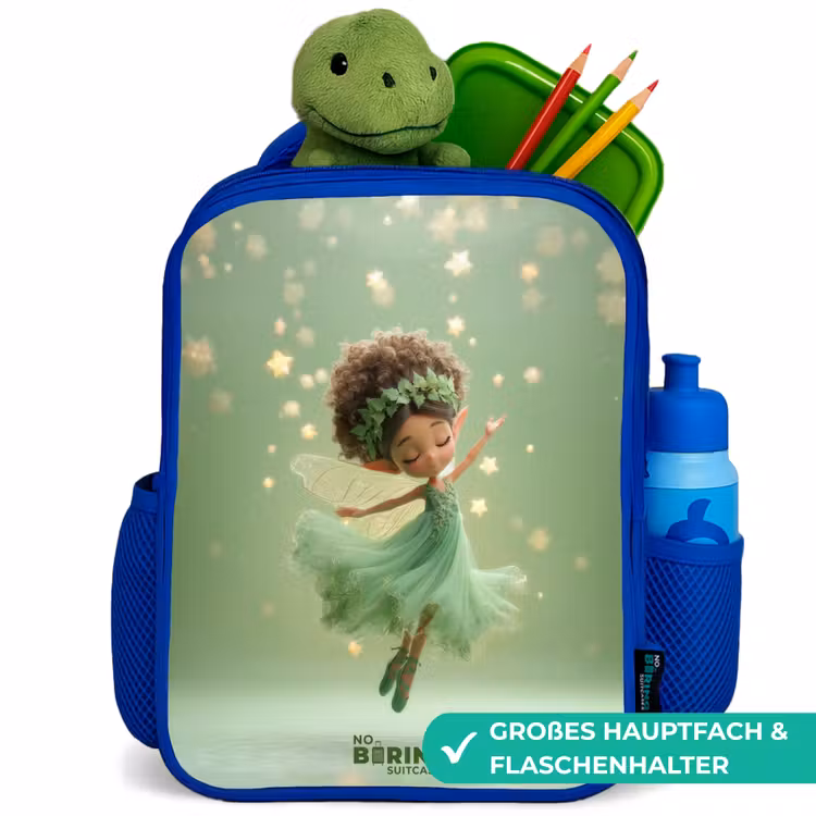 Dansende fee in groen licht Kinderrugzak - Blauw middel -inhoud_DE