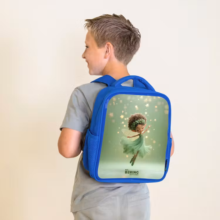 Dansende fee in groen licht Kinderrugzak - Blauw middel -sfeer2