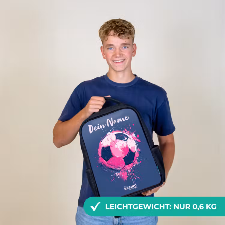 Voetbalvibes - Verf - Roze - Blauw Rugzak - Zwart middel -sfeer7_DE