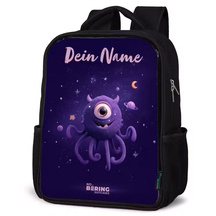 Kosmisch tentakelmonster Rugzak - Zwart middel -schuin
