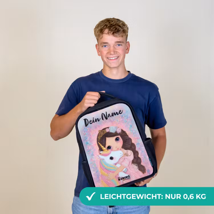 Meisje - Eenhoorn - Glitter Rugzak - Zwart middel -sfeer7_DE