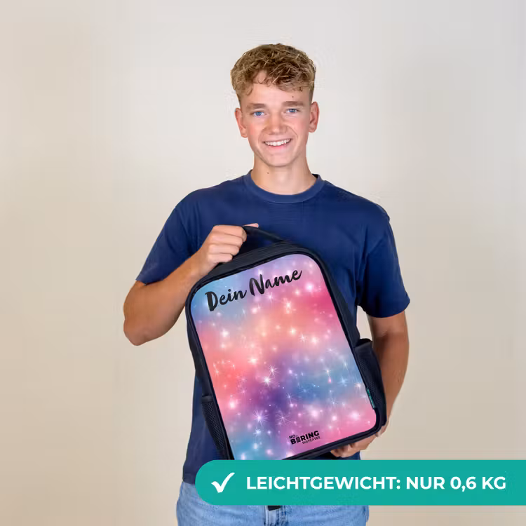 Sterren - Abstract - Kleuren Rugzak - Zwart middel -sfeer7_DE