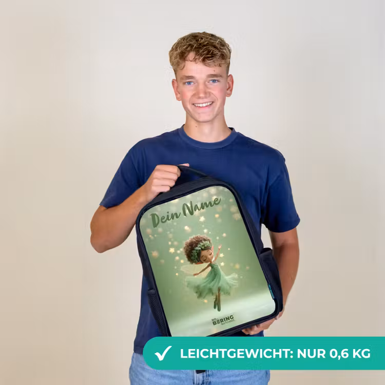 Dansende fee in groen licht Rugzak - Zwart middel -sfeer7_DE