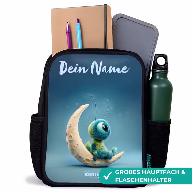Dromerig Wezentje op de Maan Rugzak - Zwart middel -inhoud_DE