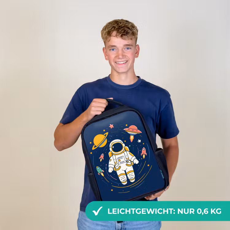 Astronaut - Planeten - Raket Rugzak - Zwart middel -sfeer7_DE