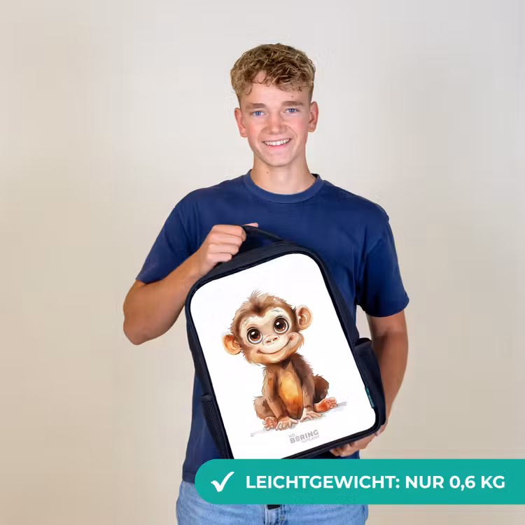 Baby aap Rugzak - Zwart middel -sfeer7_DE