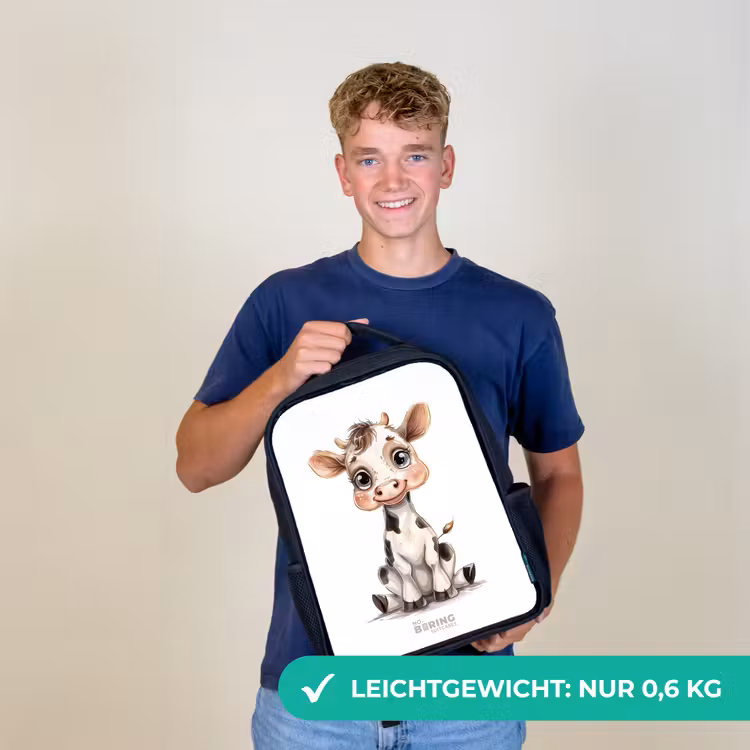 Baby koe Rugzak - Zwart middel -sfeer7_DE