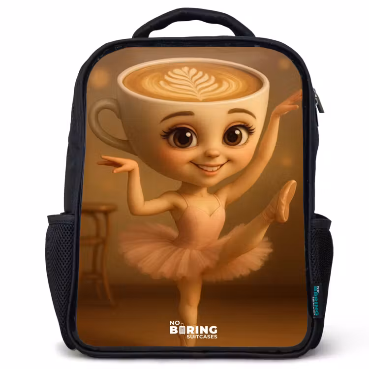 Ballerina Cappuccina Rugzak - Zwart middel -3d
