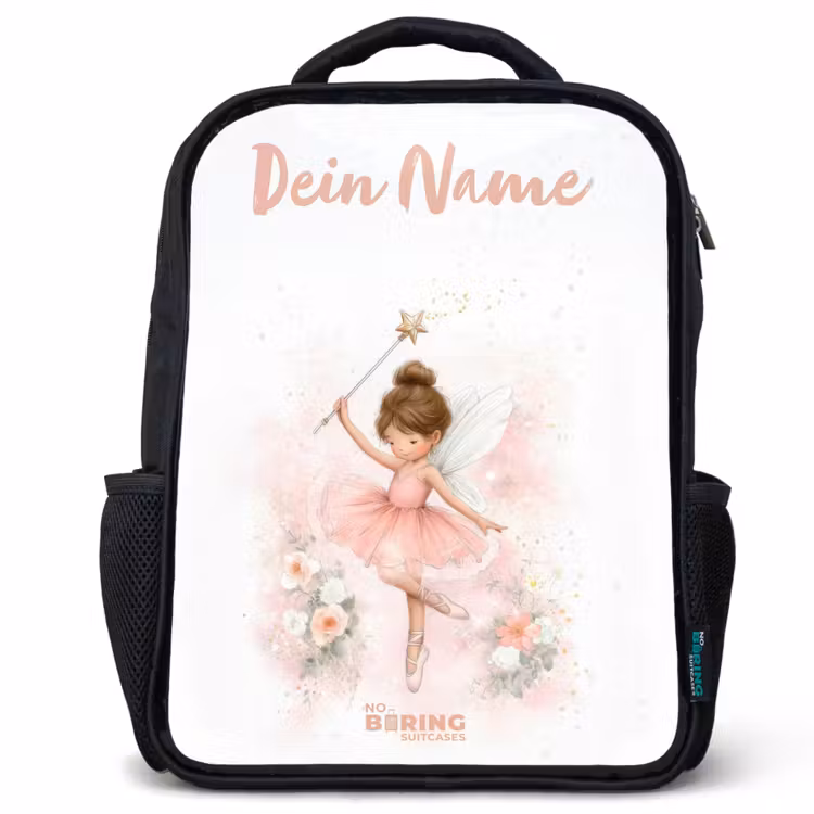 Ballerina fee in roze Rugzak - Zwart middel -3d