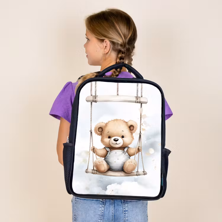 Beer - Baby - Dier - Kinderen Rugzak - Zwart middel -sfeer5