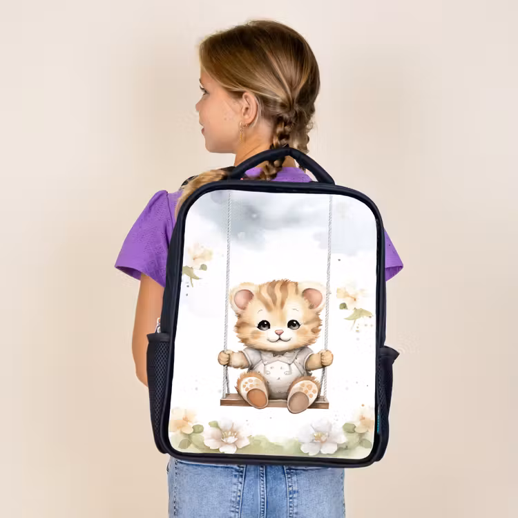 Beer - Baby - Dier - Kinderen Rugzak - Zwart middel -sfeer5