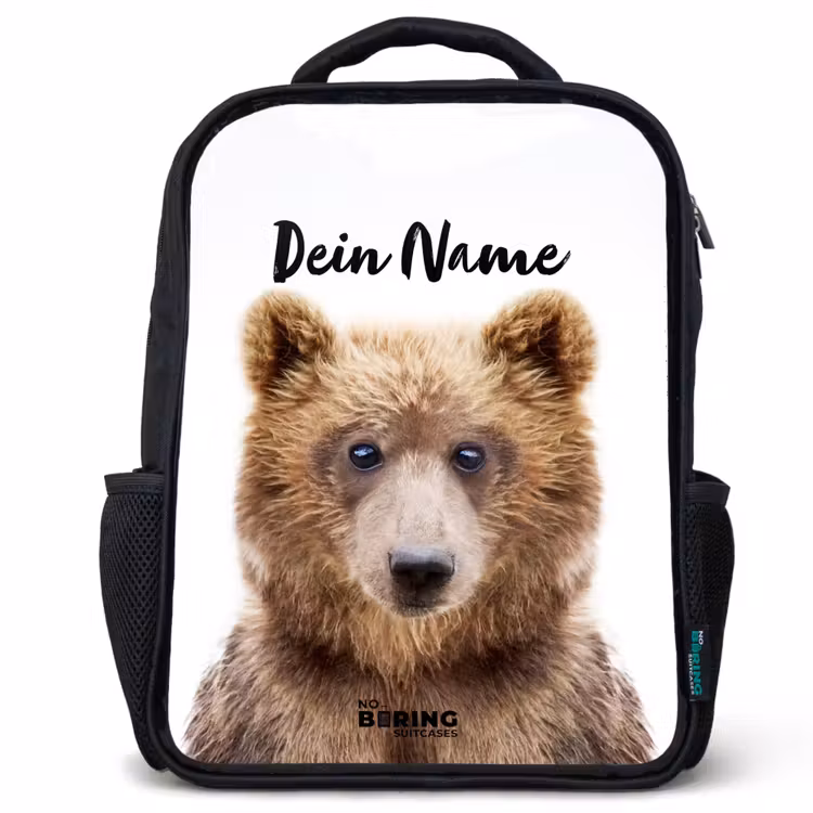 Bennie Beer Rugzak - Zwart middel -3d