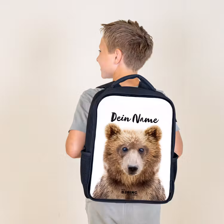 Bennie Beer Rugzak - Zwart middel -sfeer2