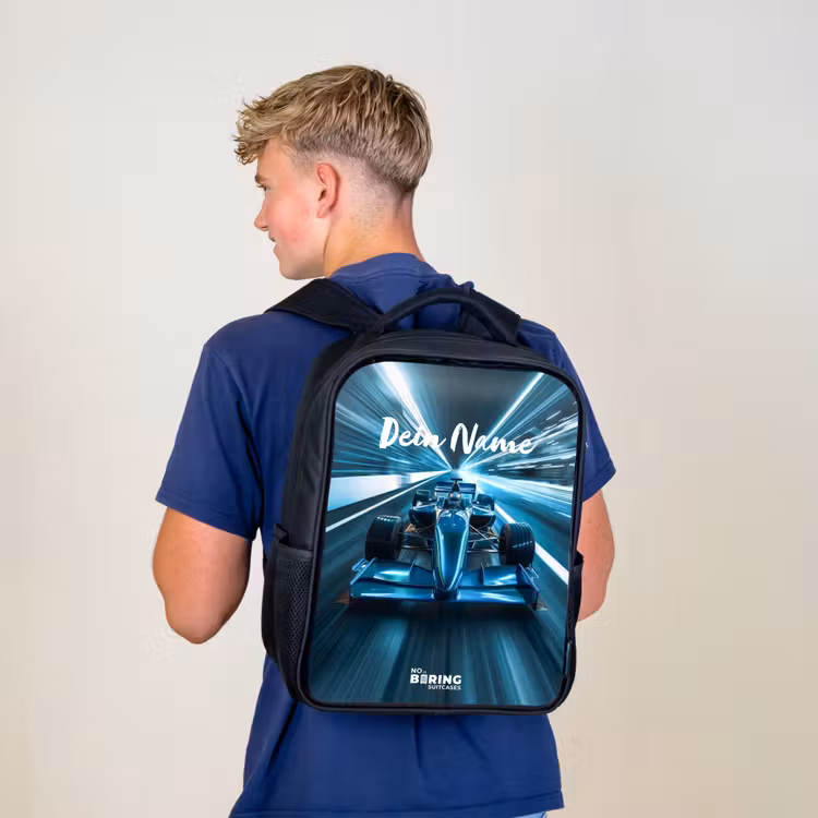 Blazing blue Rugzak - Zwart middel -sfeer8