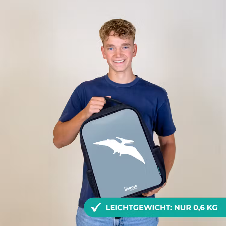 Blauw met Pteranodon dino Rugzak - Zwart middel -sfeer7_DE