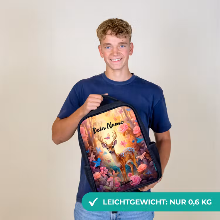 Bloesem boshert Rugzak - Zwart middel -sfeer7_DE