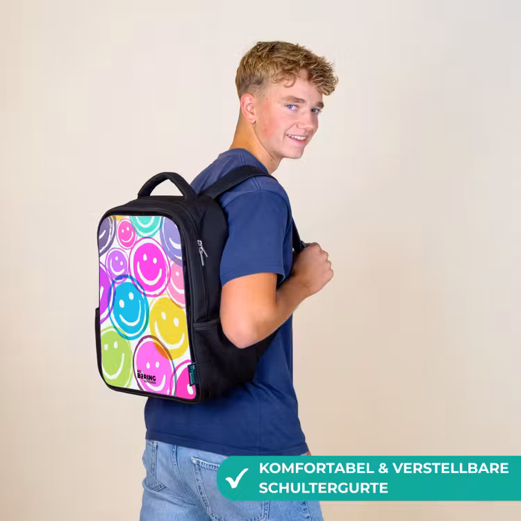 Kleurrijke glimlachexplosie Rugzak - Zwart middel -sfeer9_DE