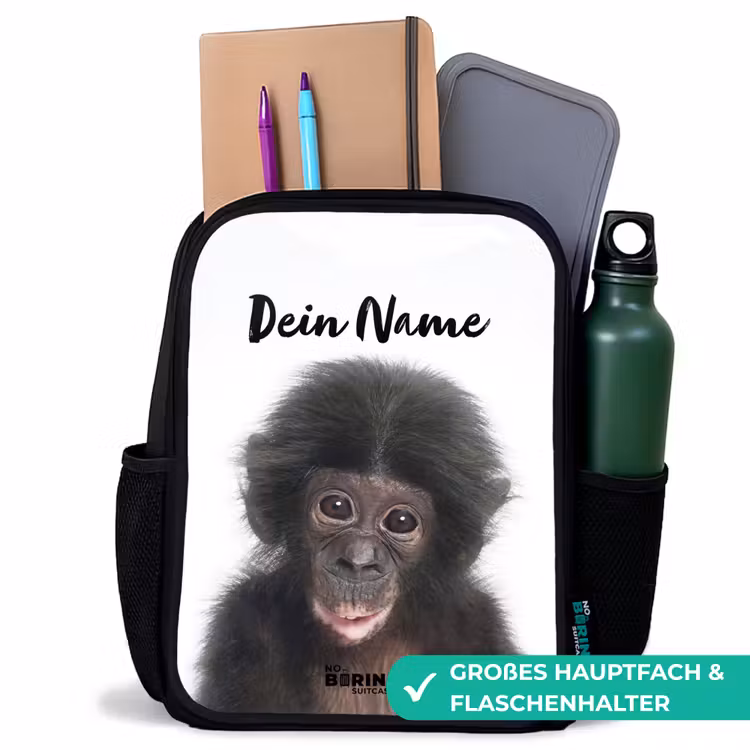 Charlie Chimp Rugzak - Zwart middel -inhoud_DE