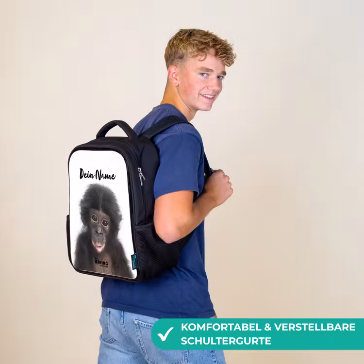 Charlie Chimp Rugzak - Zwart middel -sfeer9_DE