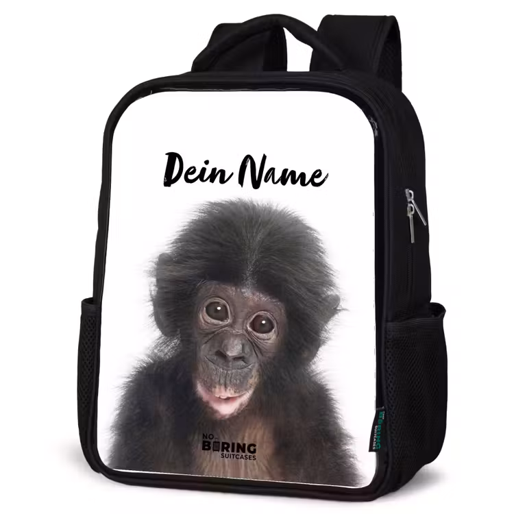 Charlie Chimp Rugzak - Zwart middel -schuin