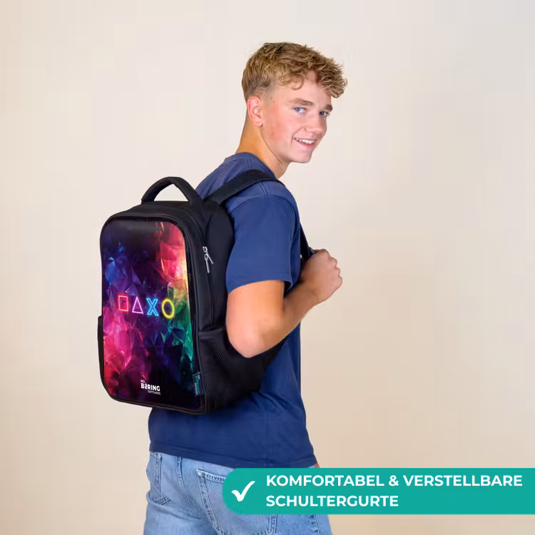 Controller - Symbolen - Neon Rugzak - Zwart middel -sfeer9_DE