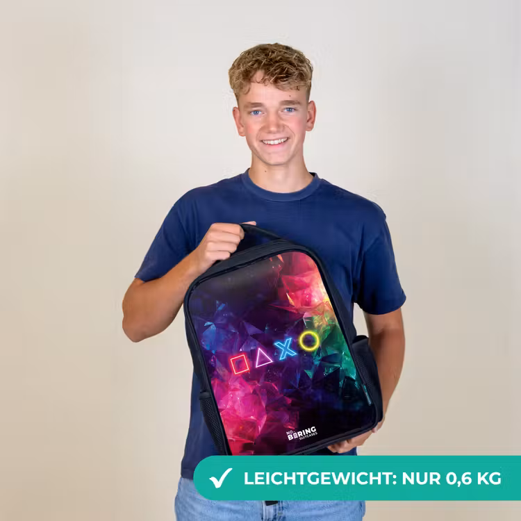 Controller - Symbolen - Neon Rugzak - Zwart middel -sfeer7_DE