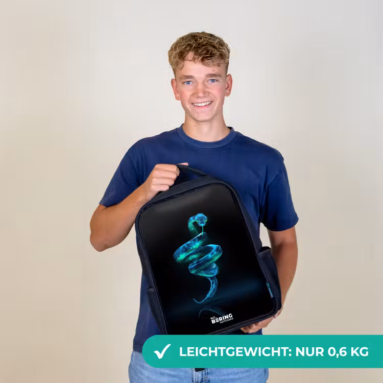 Digitale slang in spiraalvorm Rugzak - Zwart middel -sfeer7_DE