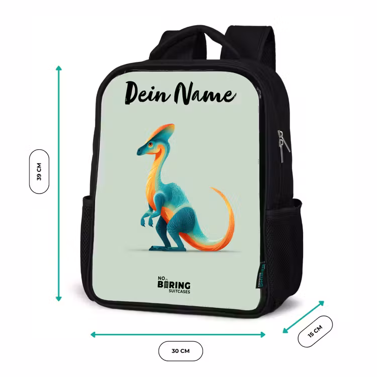 Dino - Blauw - Dier Rugzak - Zwart middel -productfoto_formaten