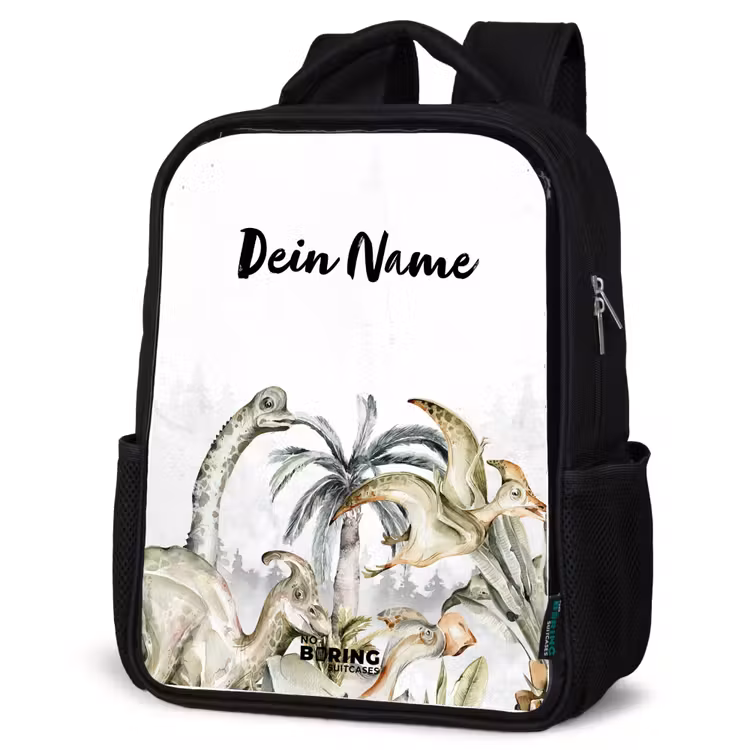Dino Jungle Rugzak - Zwart middel -schuin