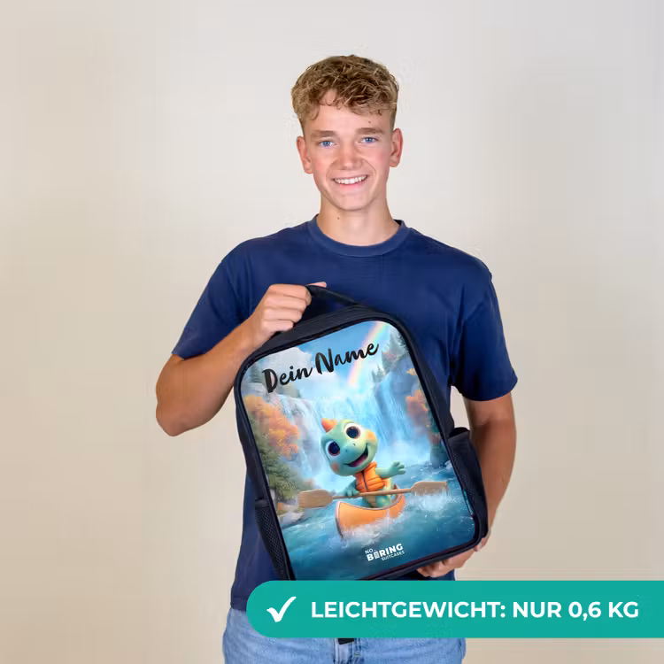 Dino - Natuur - Waterval Rugzak - Zwart middel -sfeer7_DE