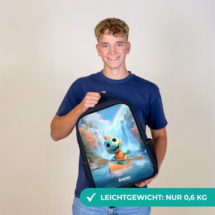 Dino - Natuur - Waterval Rugzak - Zwart middel -sfeer7_DE