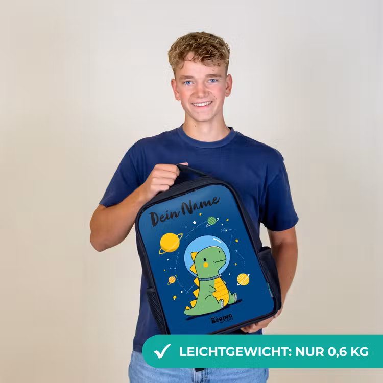 Dino - Planeet - Ster - Blauw Rugzak - Zwart middel -sfeer7_DE