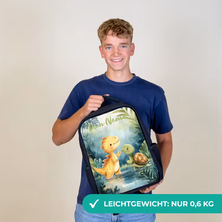 Dino - Schildpad - Jungle Rugzak - Zwart middel -sfeer7_DE
