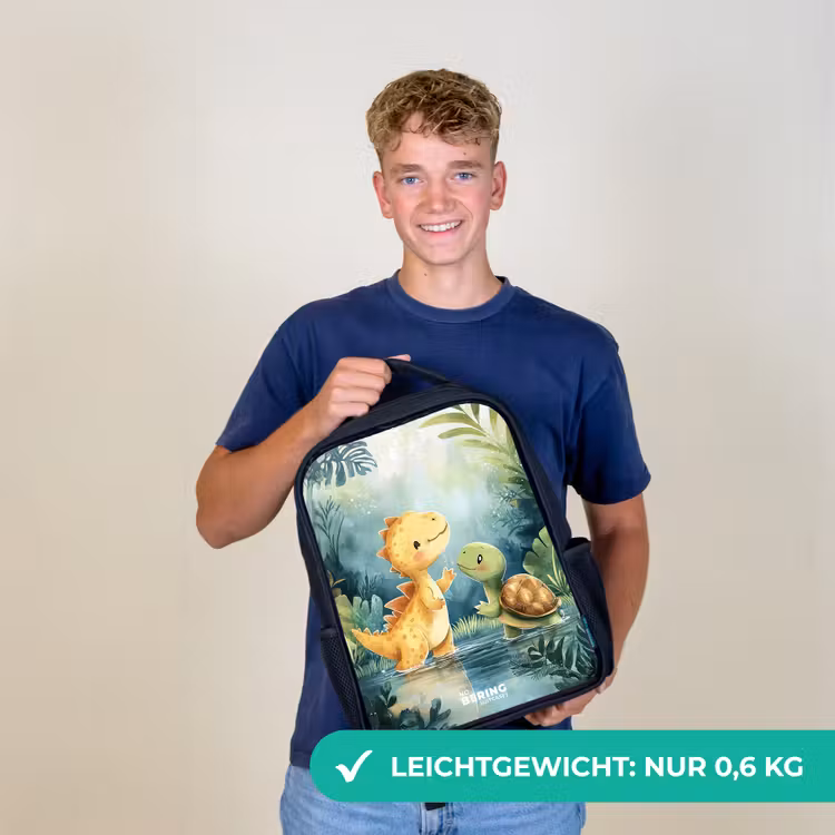Dino - Schildpad - Jungle Rugzak - Zwart middel -sfeer7_DE