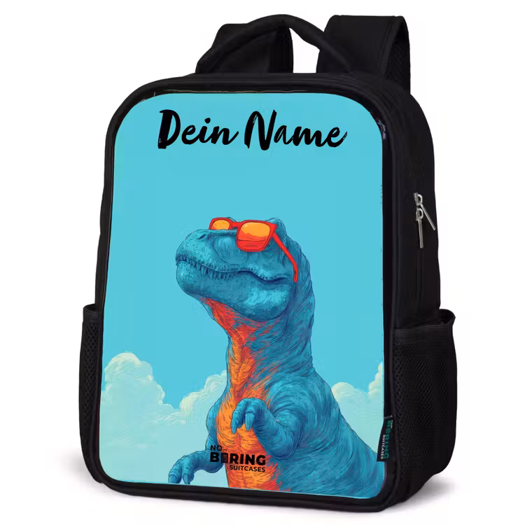 Dino - Zonnebril - Blauw Rugzak - Zwart middel -schuin