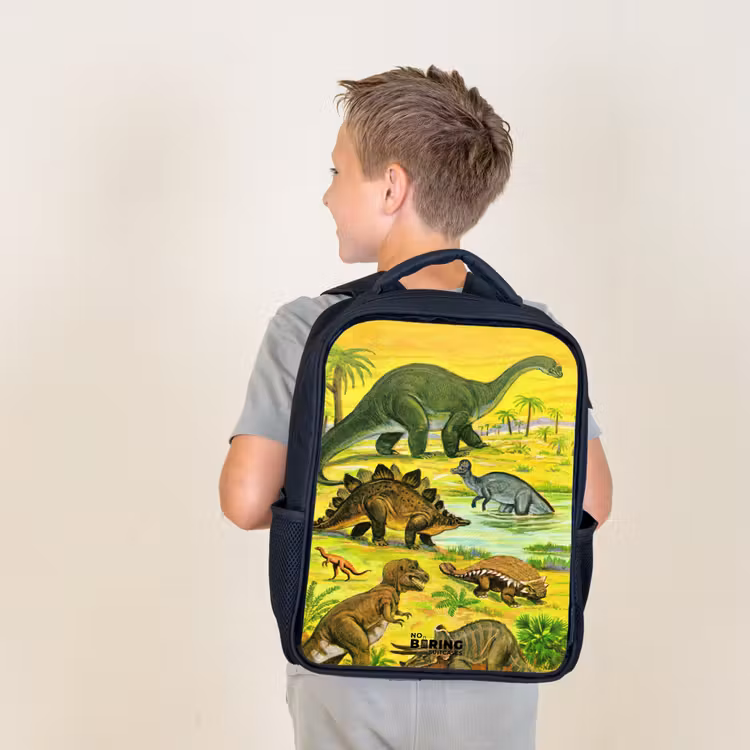 Dino's bij het water Rugzak - Zwart middel -sfeer2
