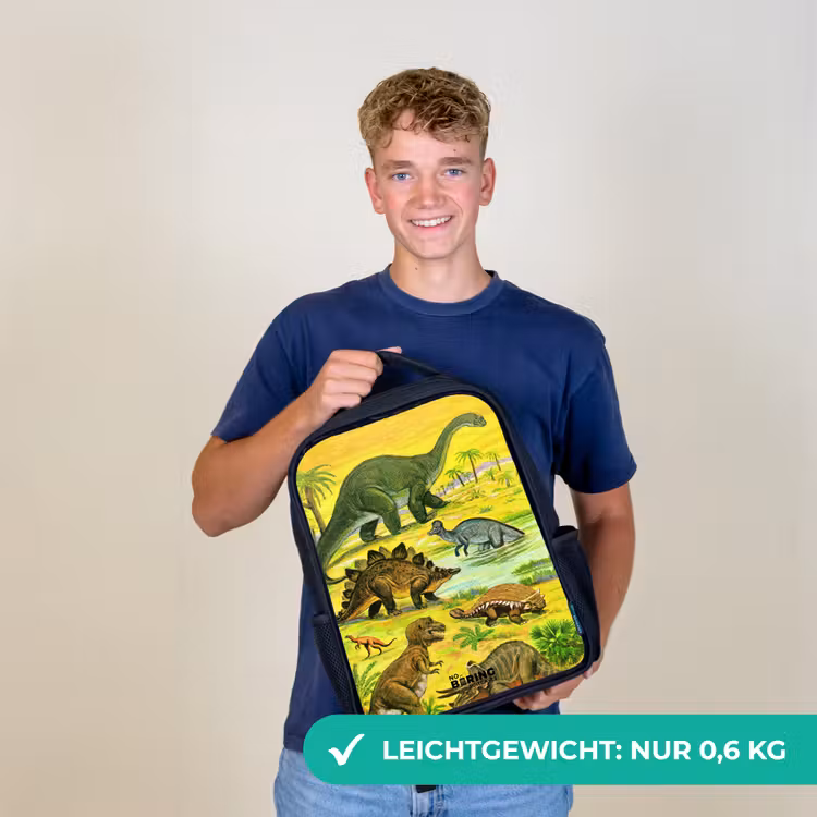 Dino's bij het water Rugzak - Zwart middel -sfeer7_DE
