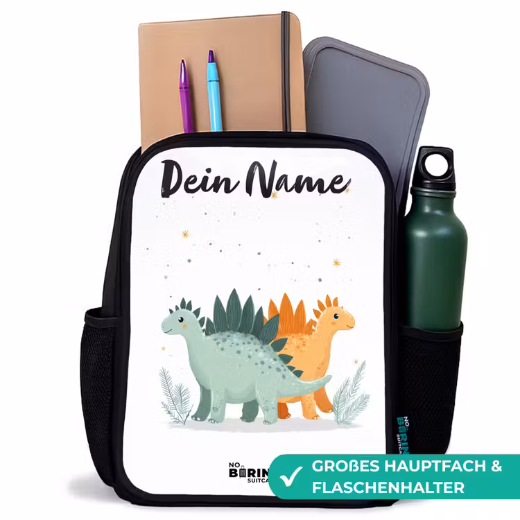 Dinos - Dieren - Sterren Rugzak - Zwart middel -inhoud_DE