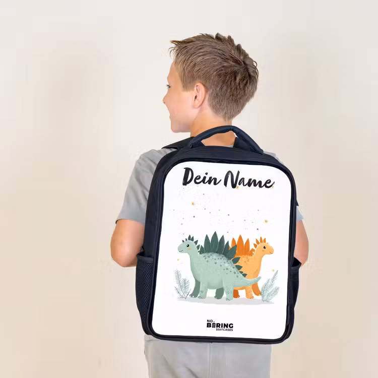 Dinos - Dieren - Sterren Rugzak - Zwart middel -sfeer2