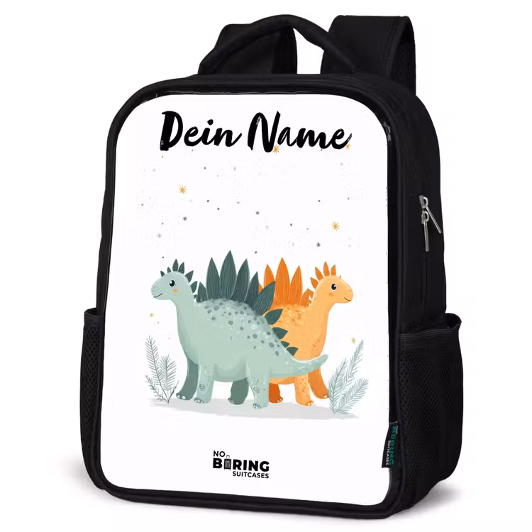 Dinos - Dieren - Sterren Rugzak - Zwart middel -schuin