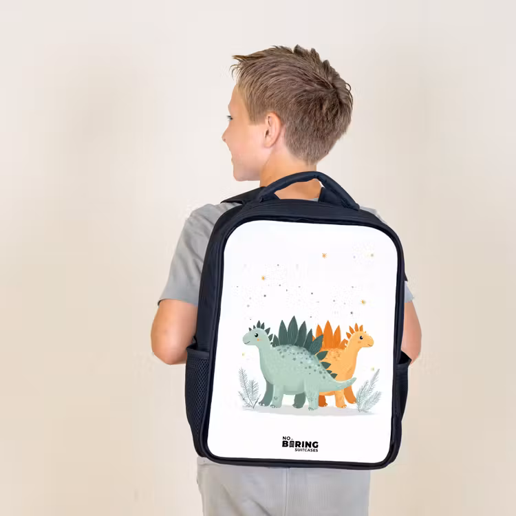 Dinos - Dieren - Sterren Rugzak - Zwart middel -sfeer2