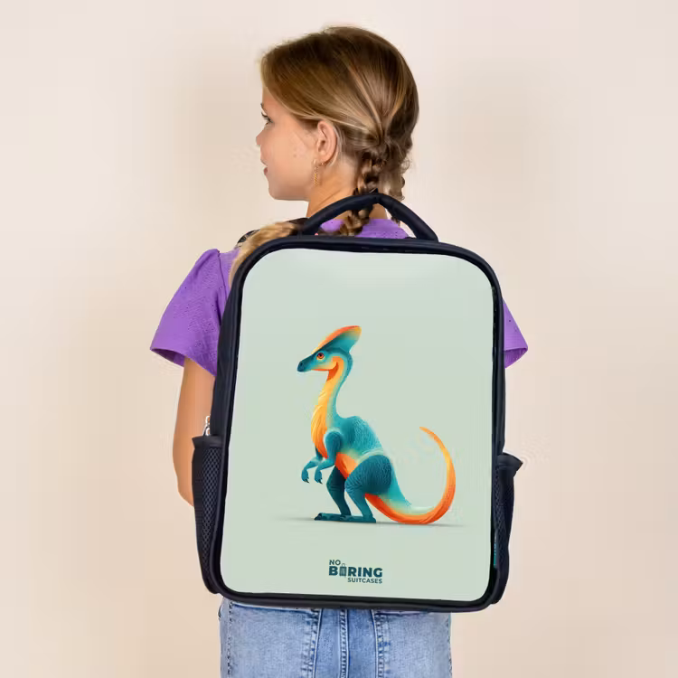 Elegante dino met kam Rugzak - Zwart middel -sfeer5