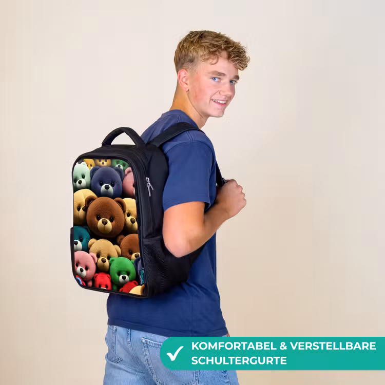 Bonte Berenbende Rugzak - Zwart middel -sfeer9_DE