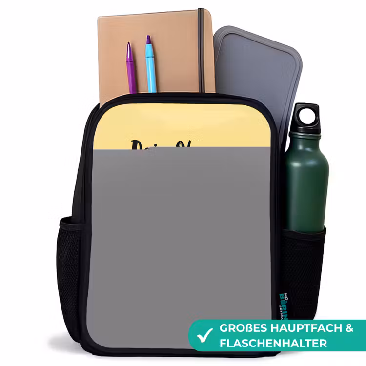 Escar-Go - Geel Rugzak - Zwart middel -inhoud_DE