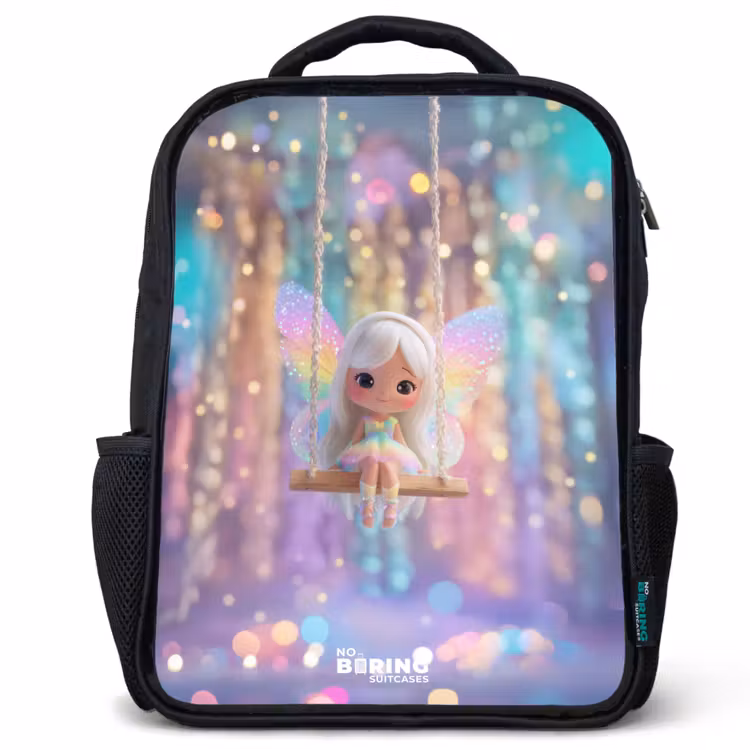 Fee - Elf - Regenboog Rugzak - Zwart middel -3d