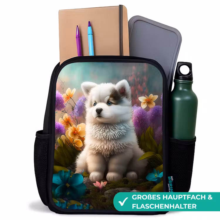 Fluffy Franky Rugzak - Zwart middel -inhoud_DE