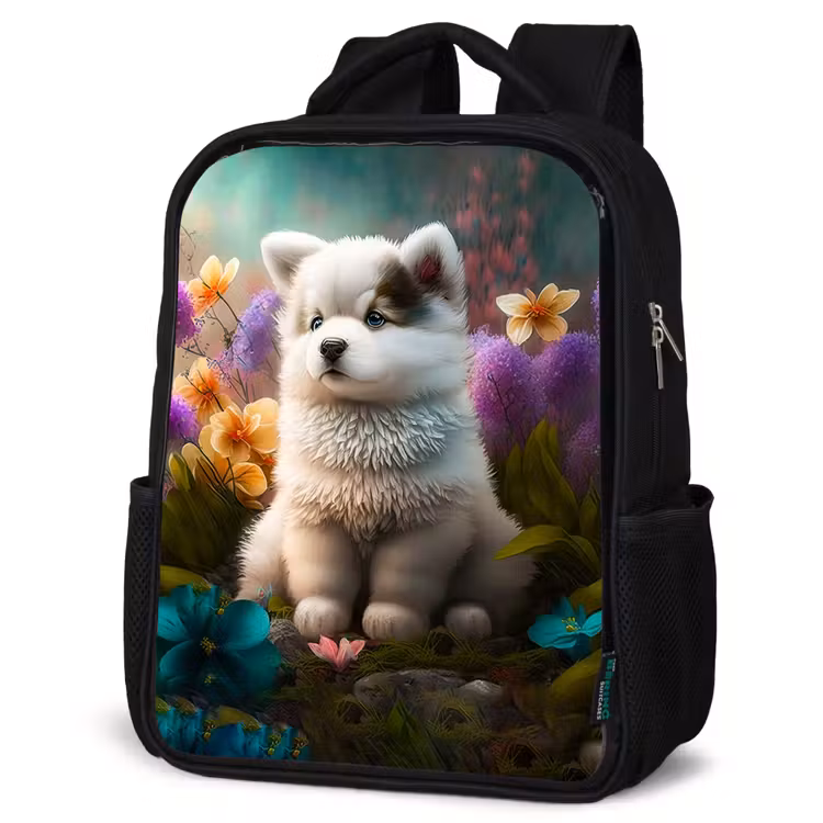 Fluffy Franky Rugzak - Zwart middel -schuin
