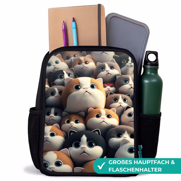 Lapjes Katjes Rugzak - Zwart middel -inhoud_DE