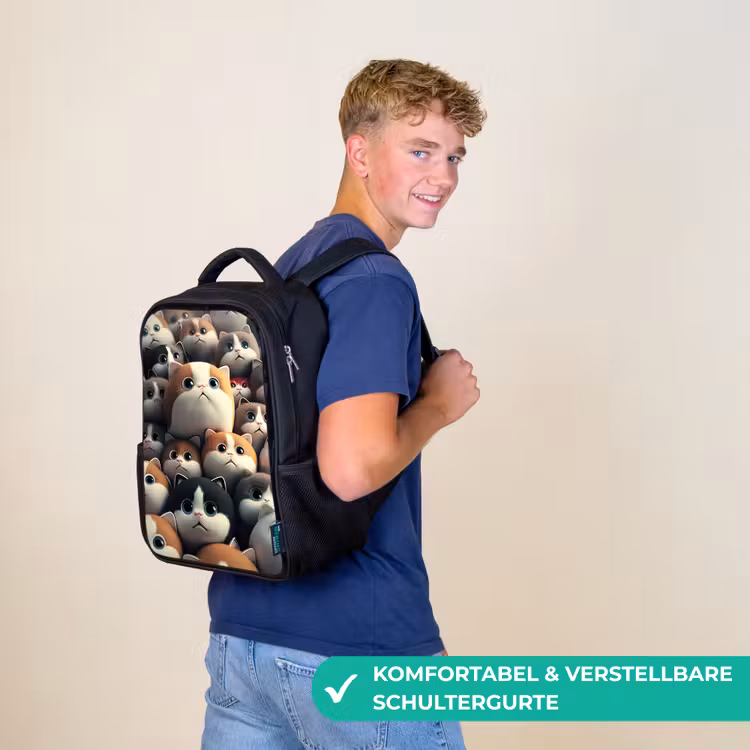 Lapjes Katjes Rugzak - Zwart middel -sfeer9_DE
