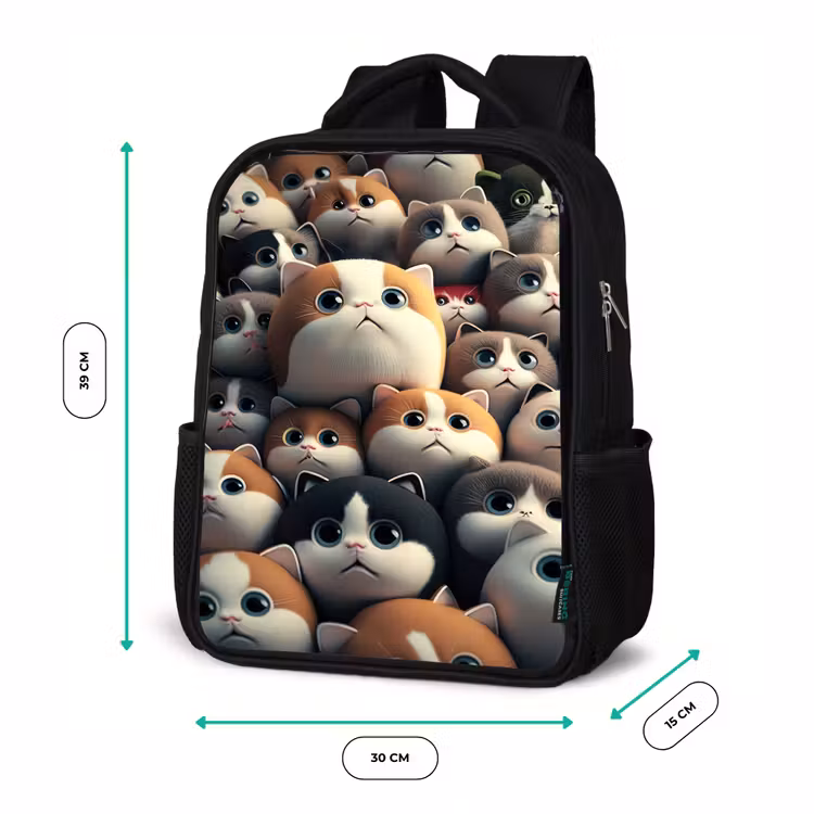 Lapjes Katjes Rugzak - Zwart middel -productfoto_formaten